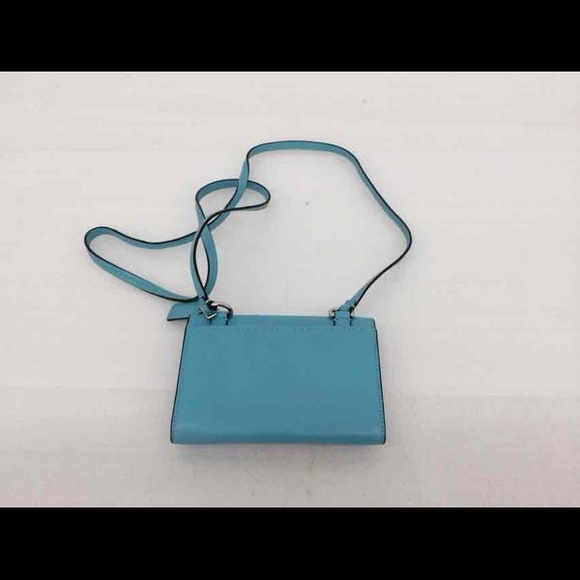Coach Teal Leather Wallet Crossbody - Picture 5 of 7